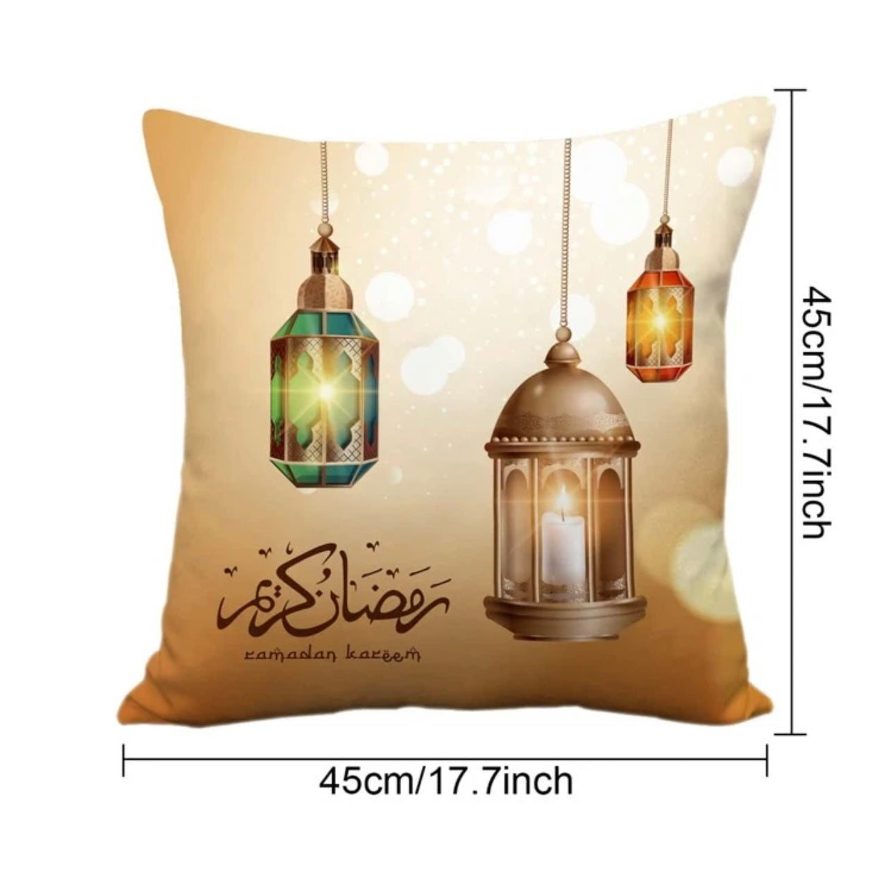 Ramadan Lantern Print Cushion Cover Without Filler #RT1571