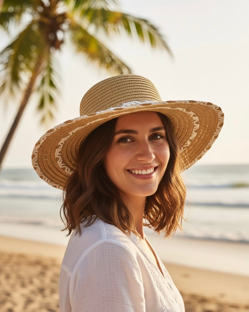 Women’s Elegant Straw Sun Hat #SB3831