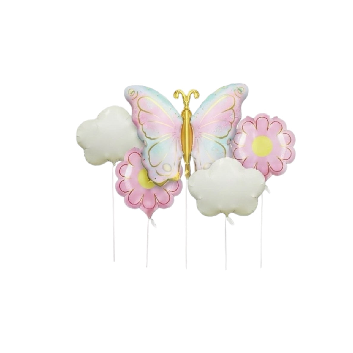 Butterfly & Heart Foil Balloons Set  #BB2757
