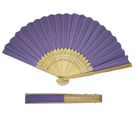 Purple Bamboo Handheld Fans Vintage #HF3282