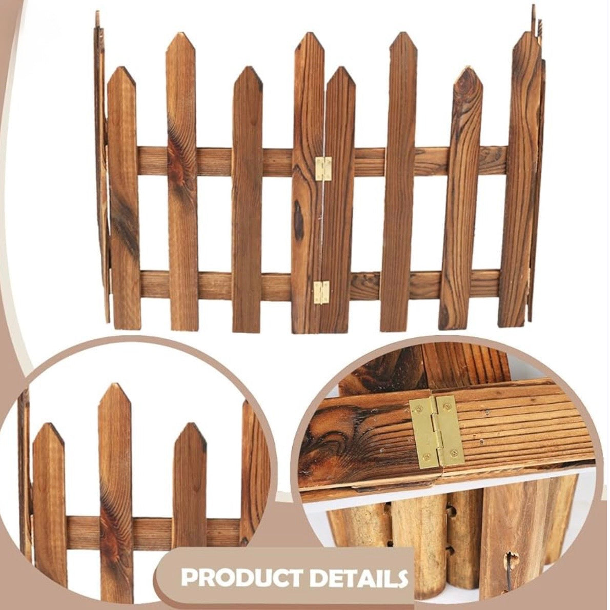 Christmas Tree Fence – Decorative Wooden-Style Barrier #CT4339
