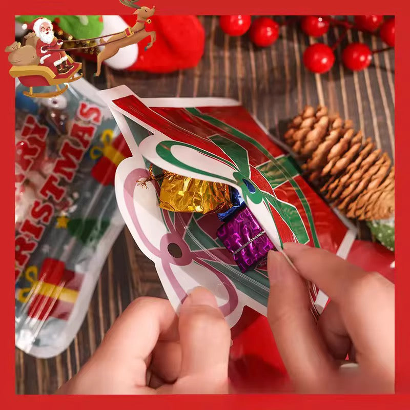 X12pcs Christmas Bag With Zipper #CB2306