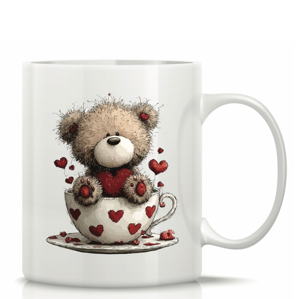 Printed Glass Mug with Cute Illustrations #GM3055