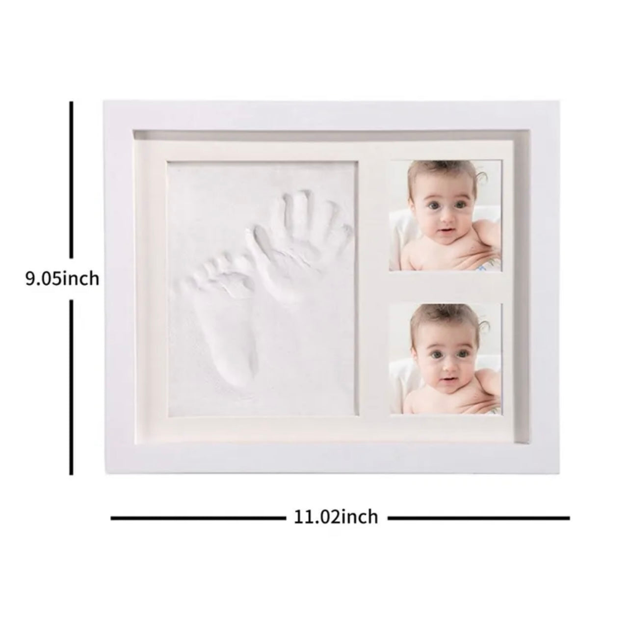 For Baby Simple Photo Frame With Mud Hand Footprint Nursery Decor #BF2718