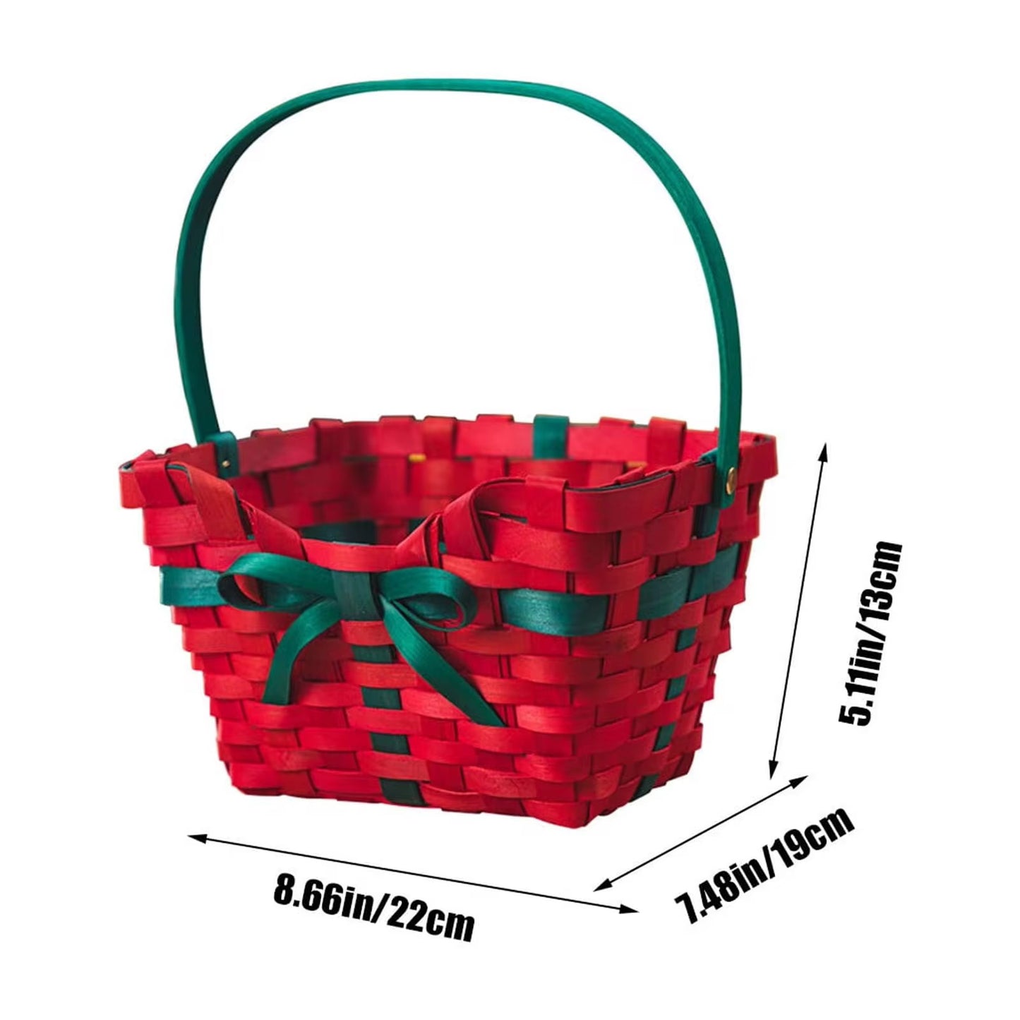 Set/2pcs - Christmas wooden Basket #FB2296