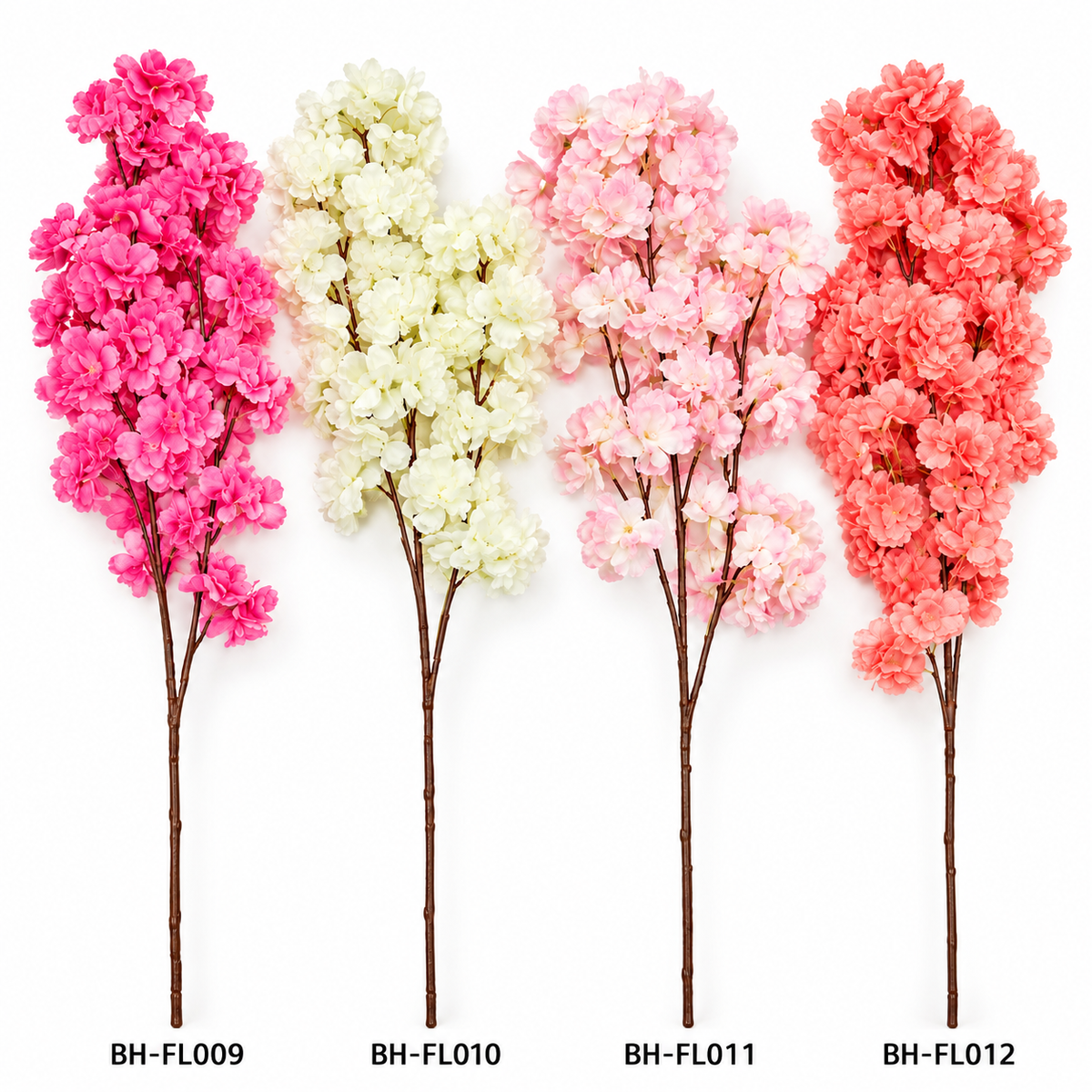 Artificial Hydrangea Flower Branch – Assorted Blue Shades #AF4404