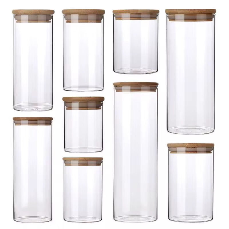 750ml Glass Jar with Bamboo Lid #GJ2330