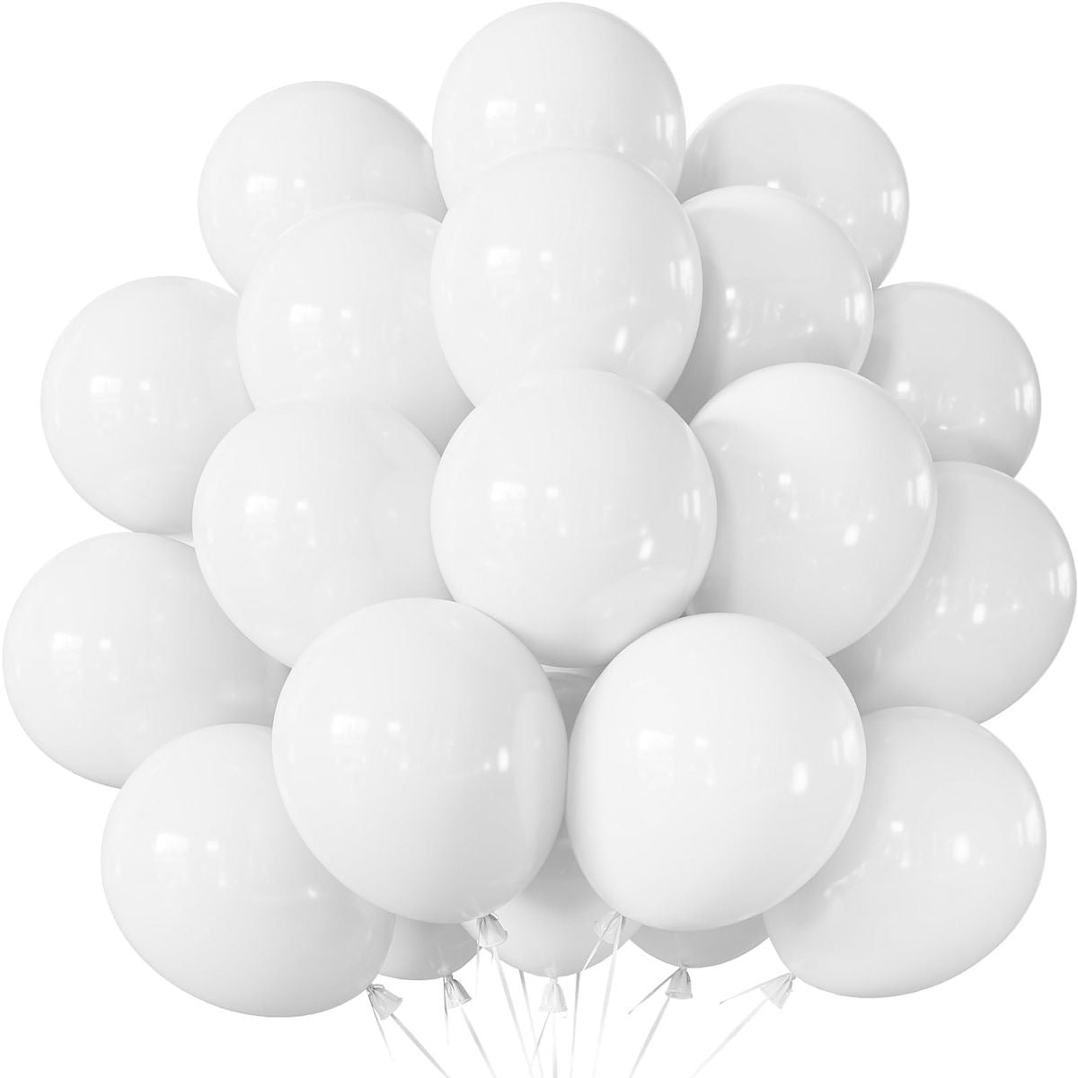 5/10/12 inches 100pcs White Latex Balloons #LB3100