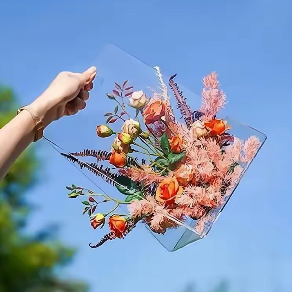 Acrylic Flower Basket #AB1849