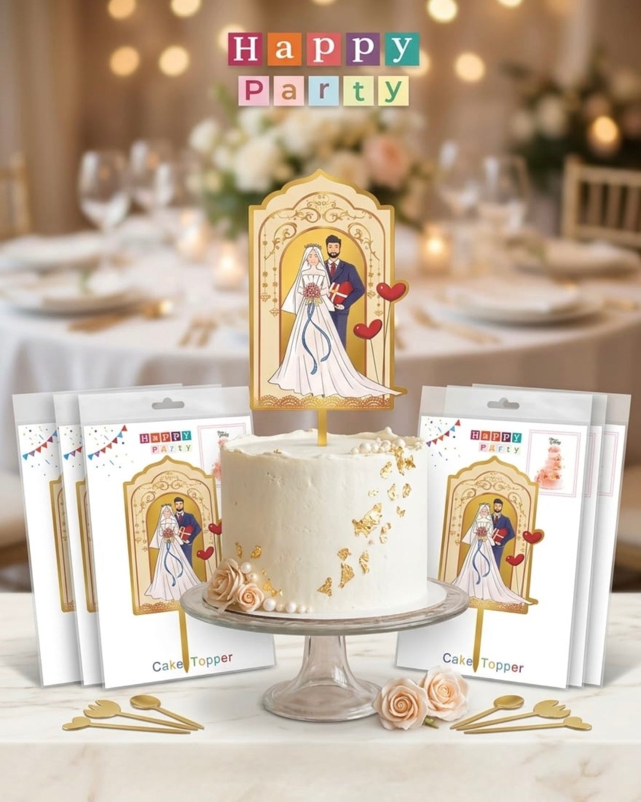 Wedding Couple Cake Topper #CT3908