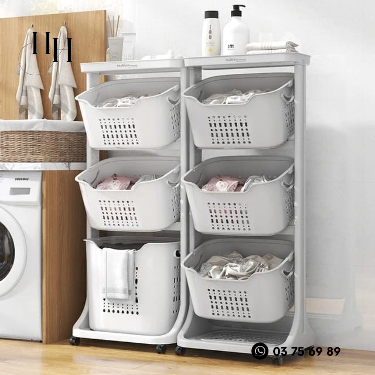 Plastic Laundry Basket #PB1288