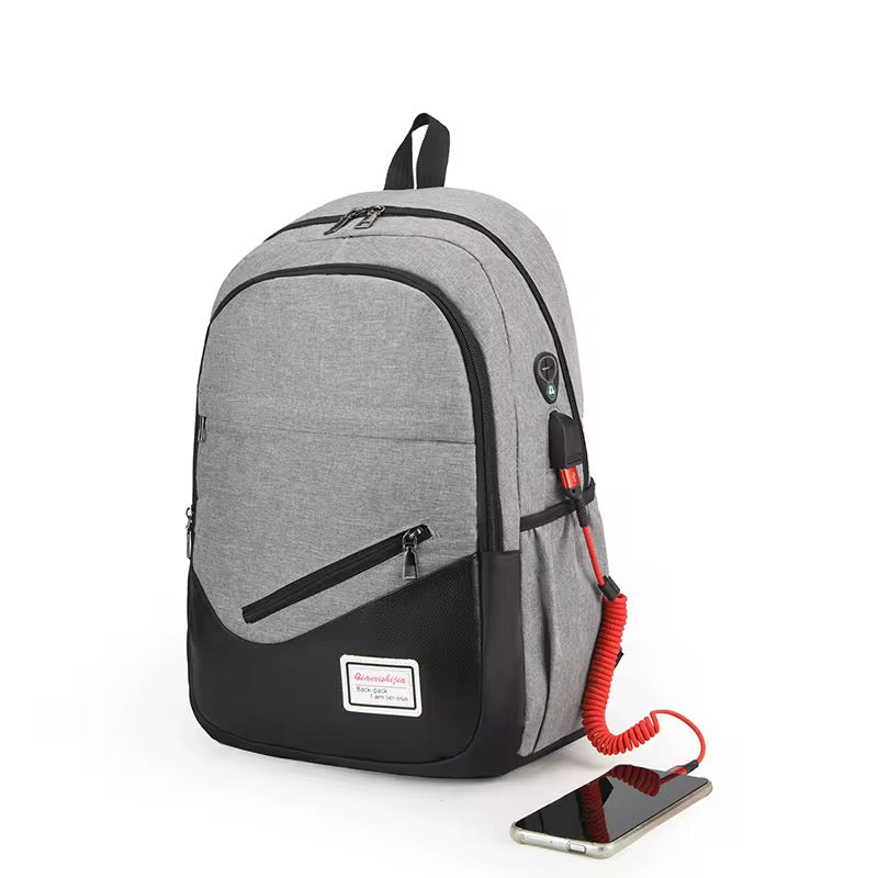 3 in 1 Set Laptop Backpack With USB Waterproof Bag #WB2019