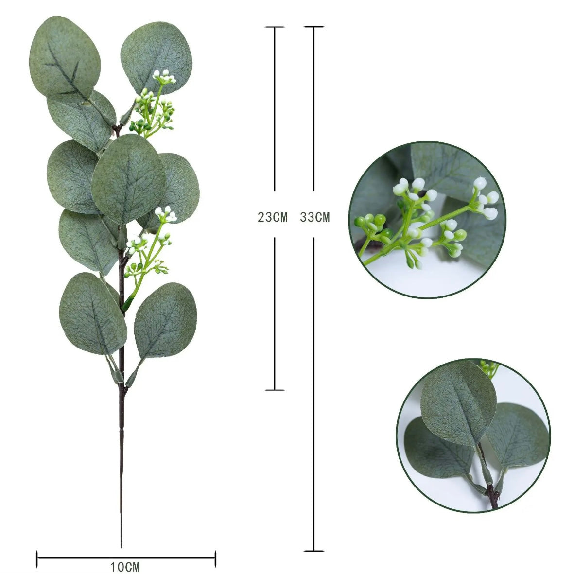 Green Plant Decoration 8-Fork Eucalyptus Simulation Artificial Eucalyptus Leaves #AF1548