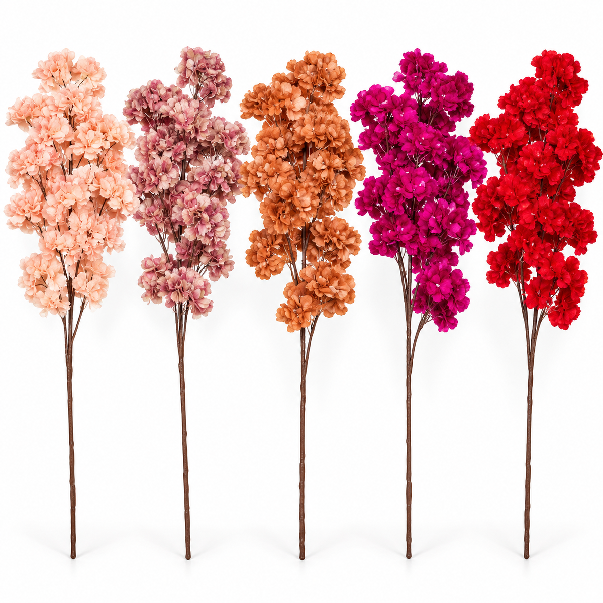 Artificial Hydrangea Flower Branch – Assorted Blue Shades #AF4402