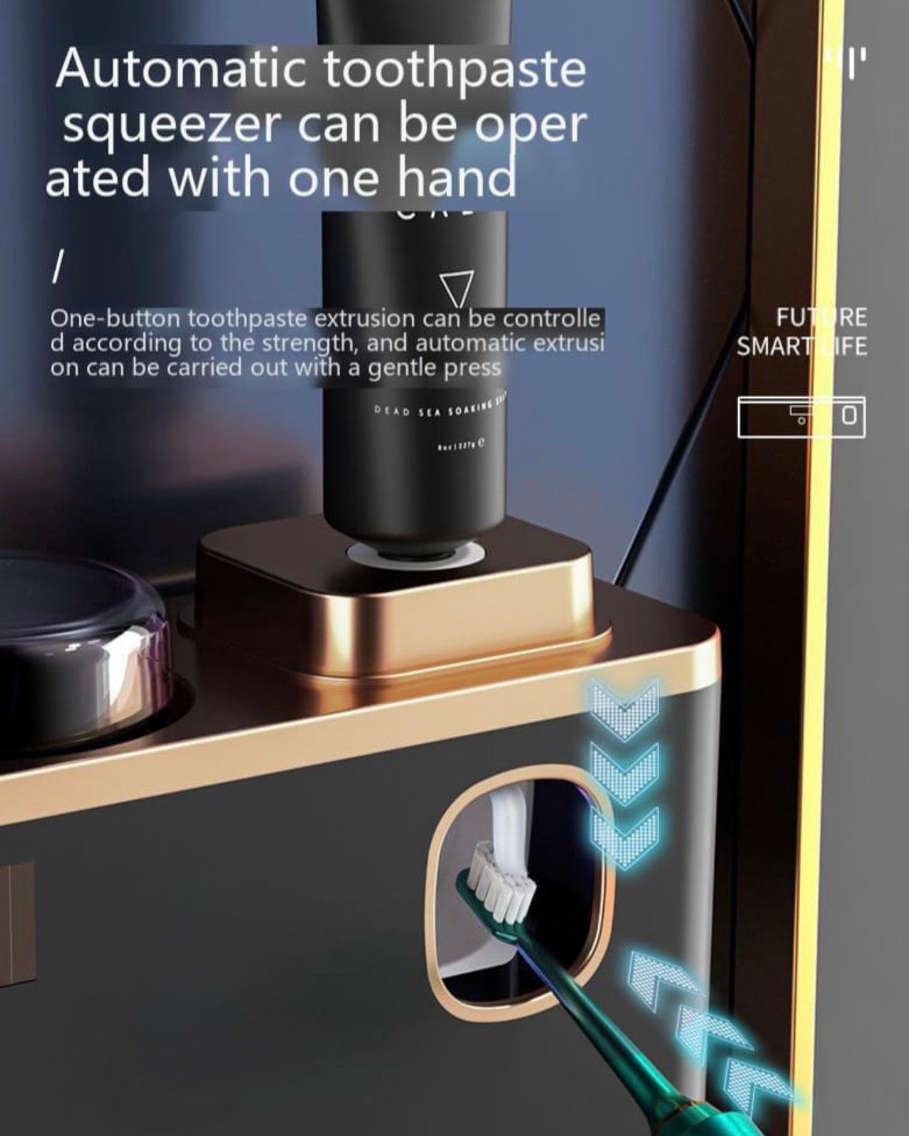 New Design Black Toothbrush/Toothpaste Holder #TF024