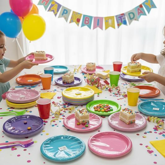 Colored Plastic Party Plates – 10pcs Pack #PP3200