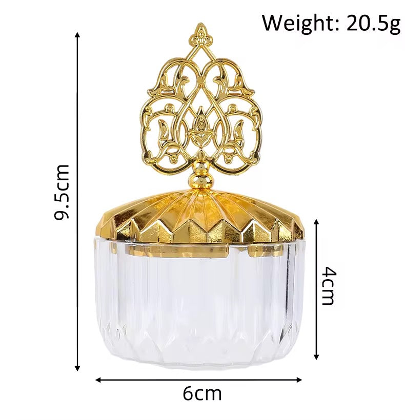 Luxury Acrylic Candy Jar – Gold Lid Design #AB3195