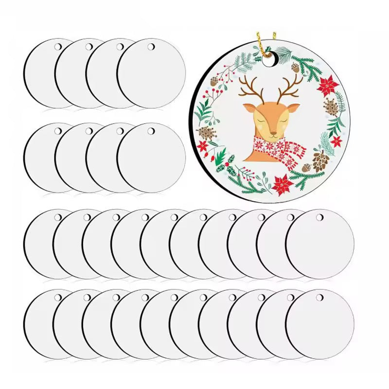 Clear Acrylic Round Tags – 5cm #CA3200