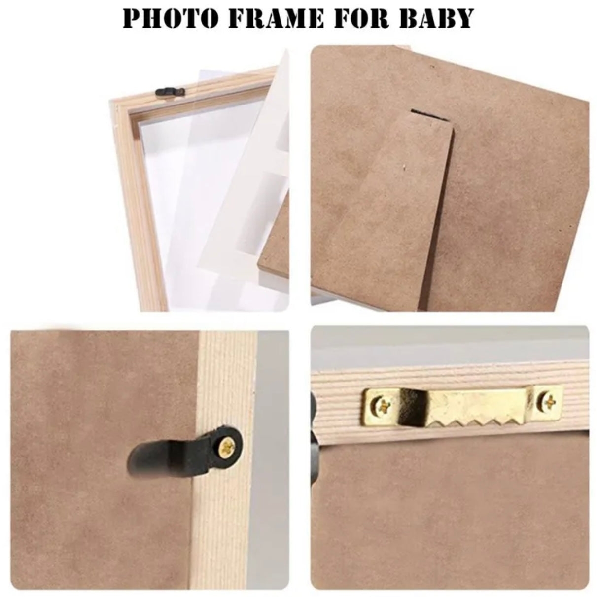 For Baby Simple Photo Frame With Mud Hand Footprint Nursery Decor #BF2718