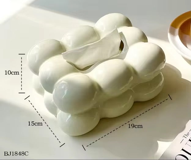 Ceramic Bubble Tissue Box Holder #CV3985