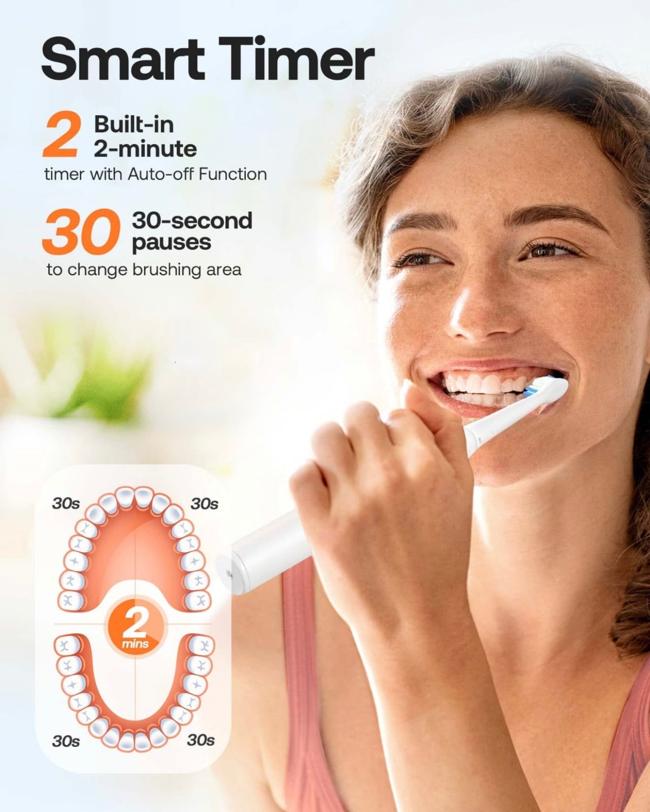 Black High-quality Electric Sonic Toothbrush #TF001