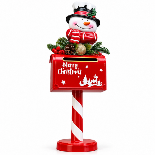 Christmas Mailbox Decoration with Snowman – 60cm #CD4437