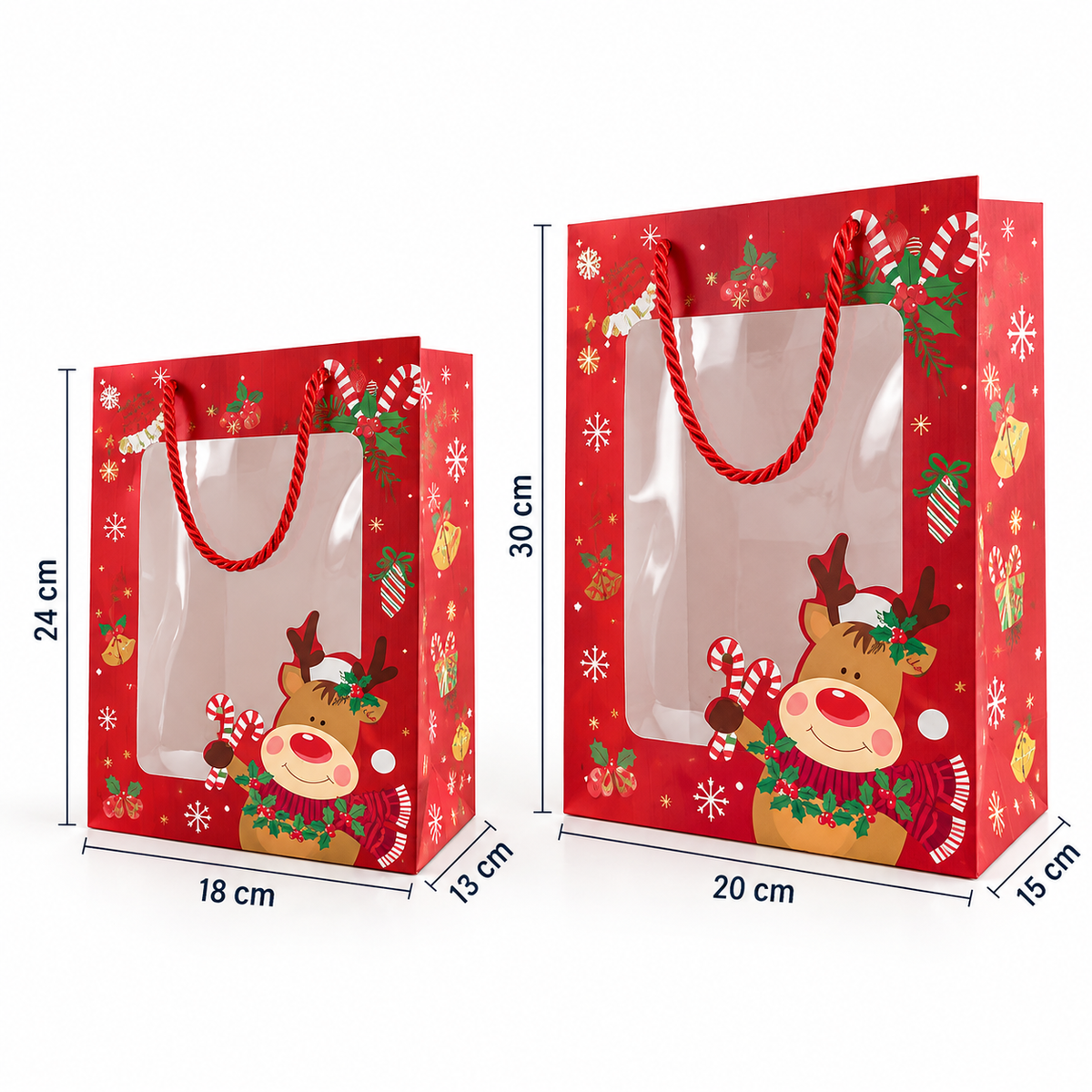 X12pcs Christmas Gift Bags #CB4307