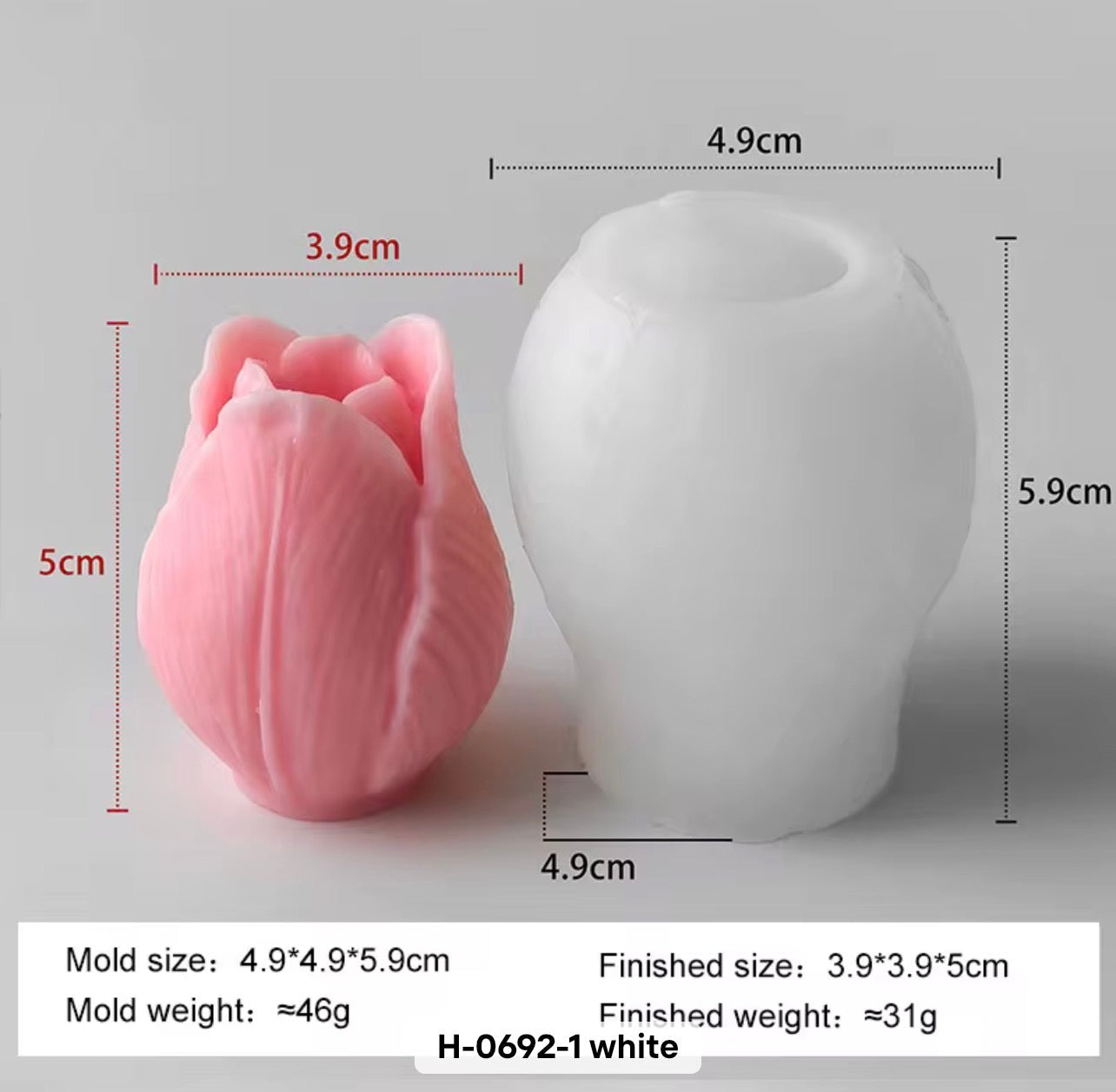 Tulip Flower Silicone Candle Mold