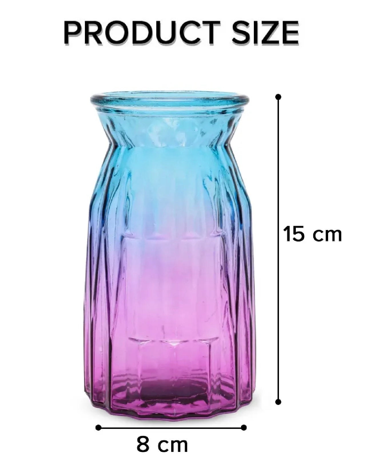 Flower Desk Decorative Glass Vase 15x8cm #GV2820