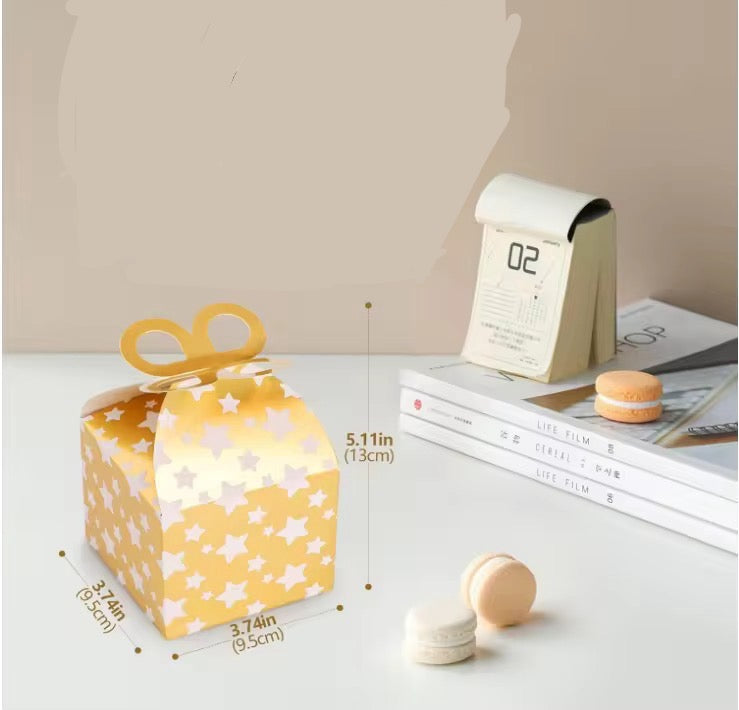 X12pcs Golden Party Favor Boxes #GB2505