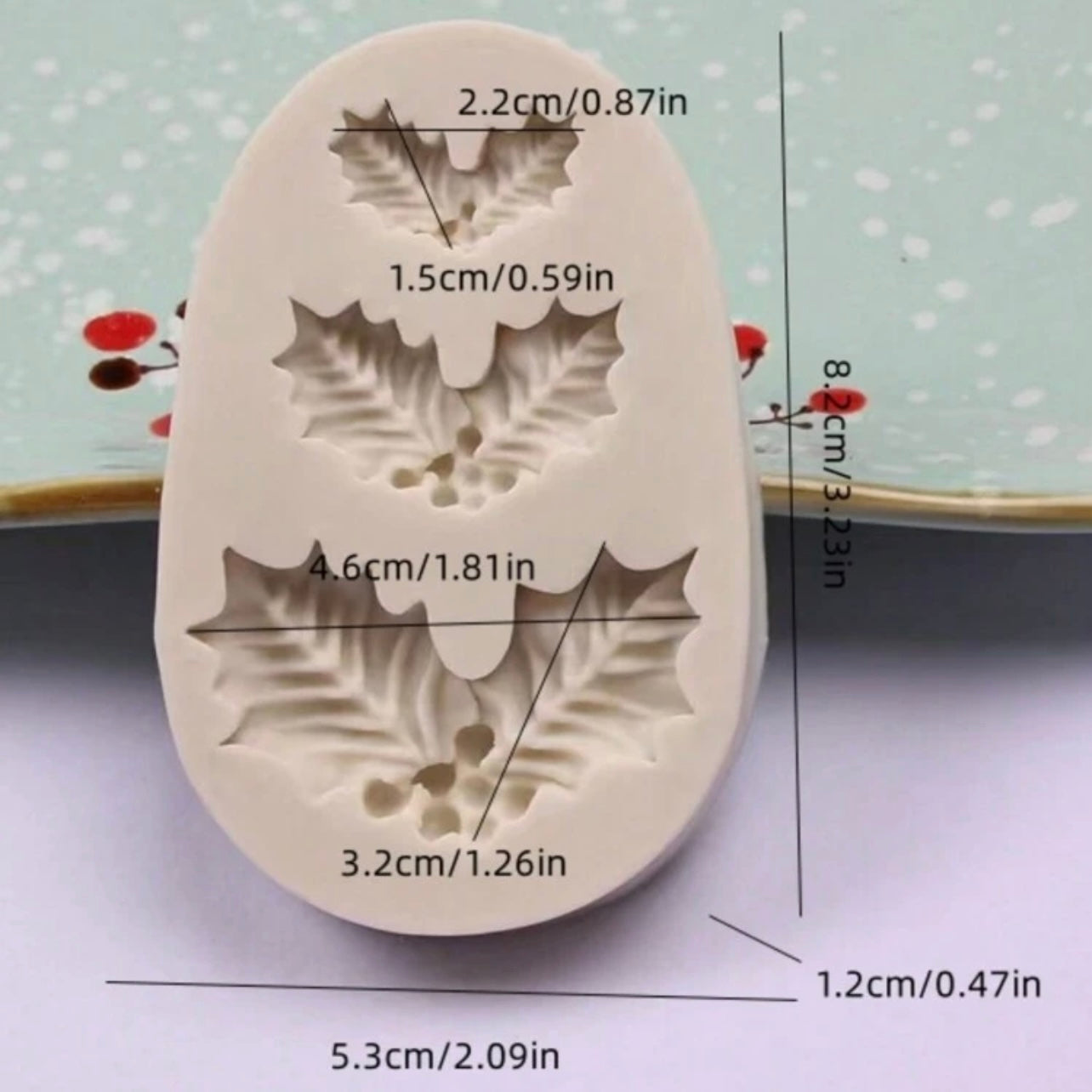 Christmas Series Leaf Silicone Mold #SM1520