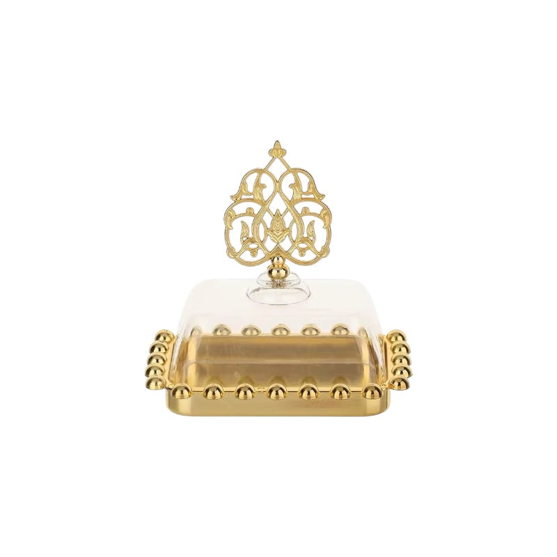 Luxury Acrylic Chocolate & Favor Tray – Gold Design #AB3194
