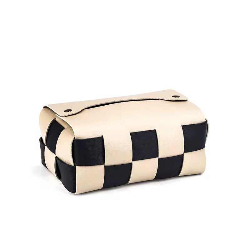 Checkered Tissue Box Cover  #CV3983