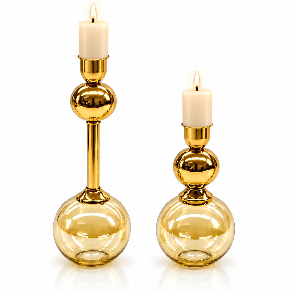 Gold Ball Design Candle Holders #CH4217