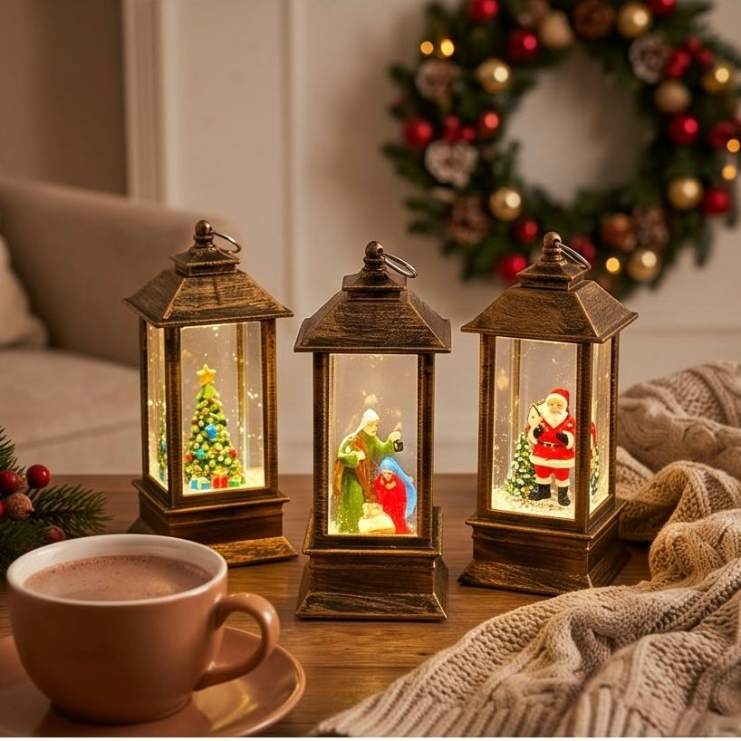 Mini Christmas LED Lanterns – Assorted Designs #LL4376