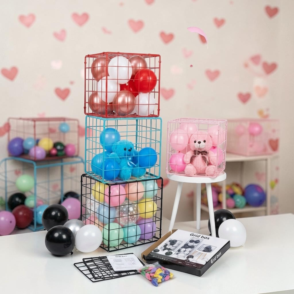 Plastic Grid Storage Box – 30×30×30cm #GB3192