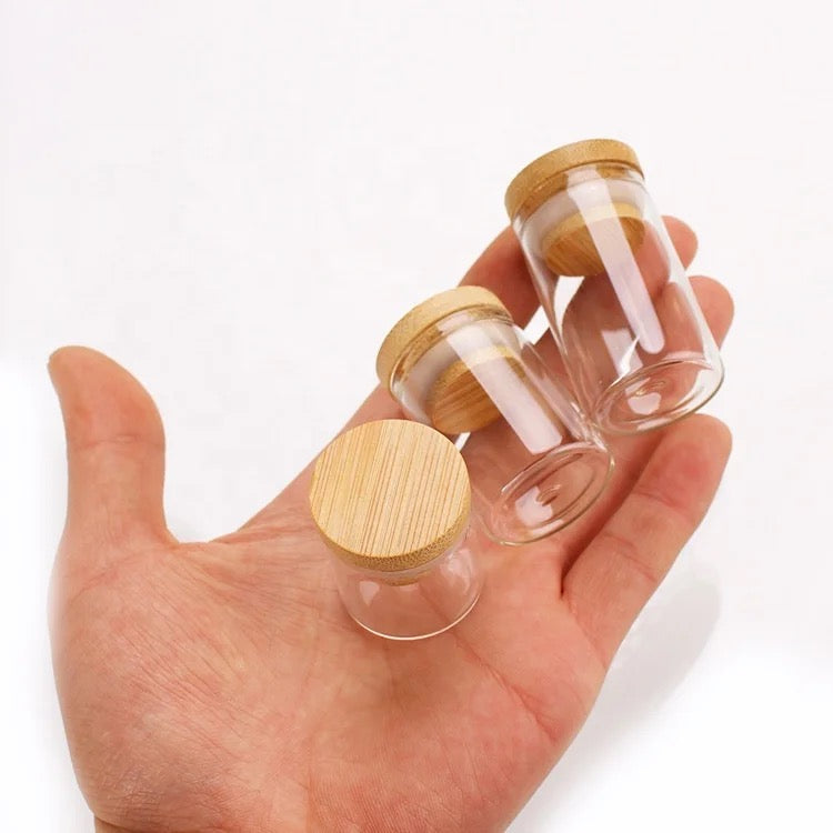 Jar Container With Bamboo Lid