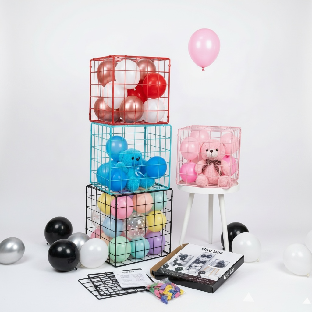 Plastic Grid Storage Box – 30×30×30cm #GB3192