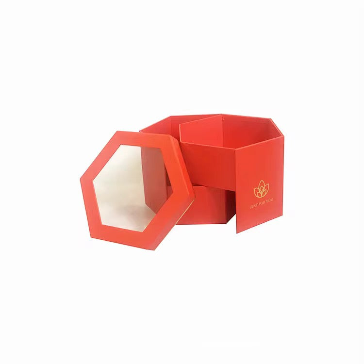 Hexagon Gift Box PVC Window #GB1425