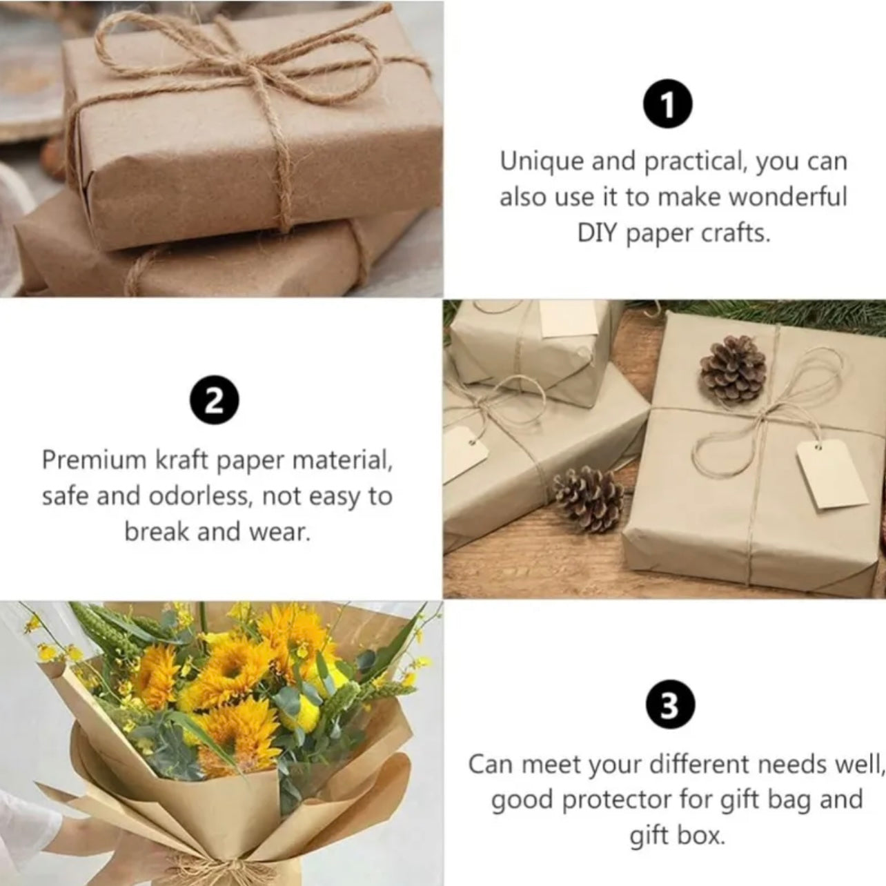 10mx38cm Width Kraft Paper DIY Gift Wrapping Moving Supplies Craft Packing Roll #WP2719