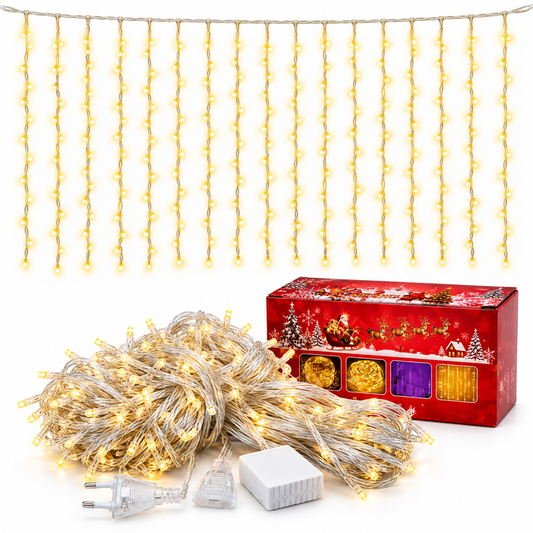 LED Christmas Curtain Lights – Warm Gold #LL4407