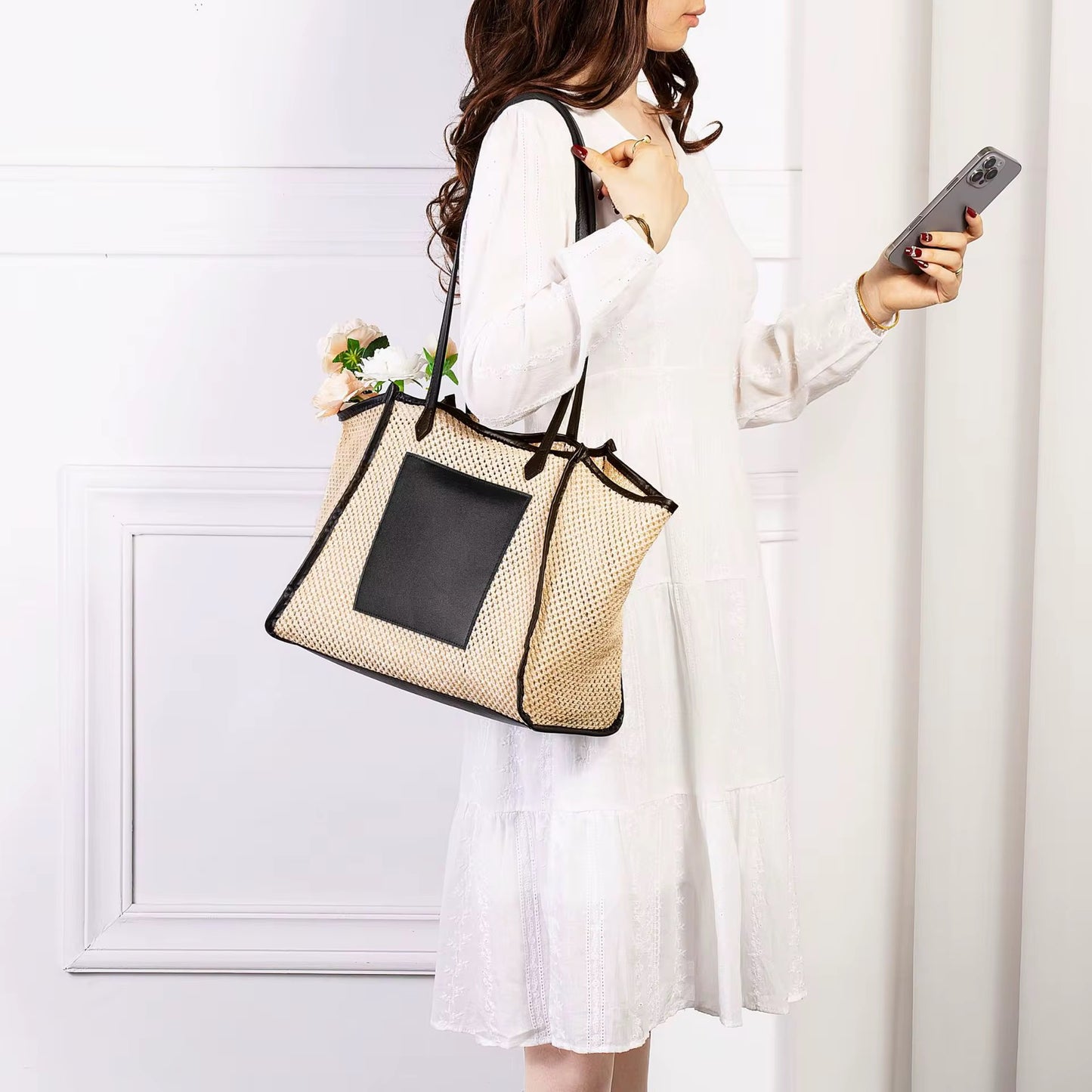 Summer Woven Tote Bag #SB3946
