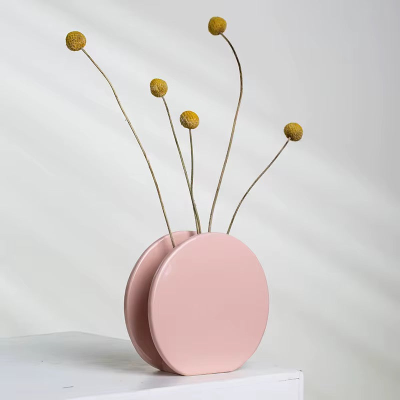 15x5cm Modern Round Ceramic Vase #CV3205