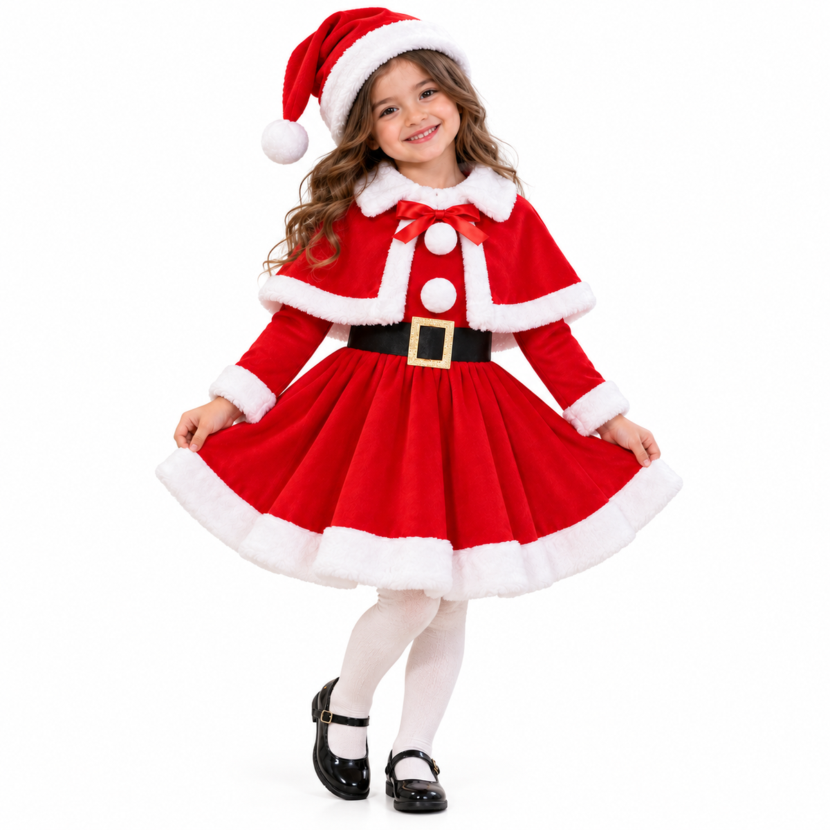Kids Christmas Santa Dress Costume – 100 cm #CD4338