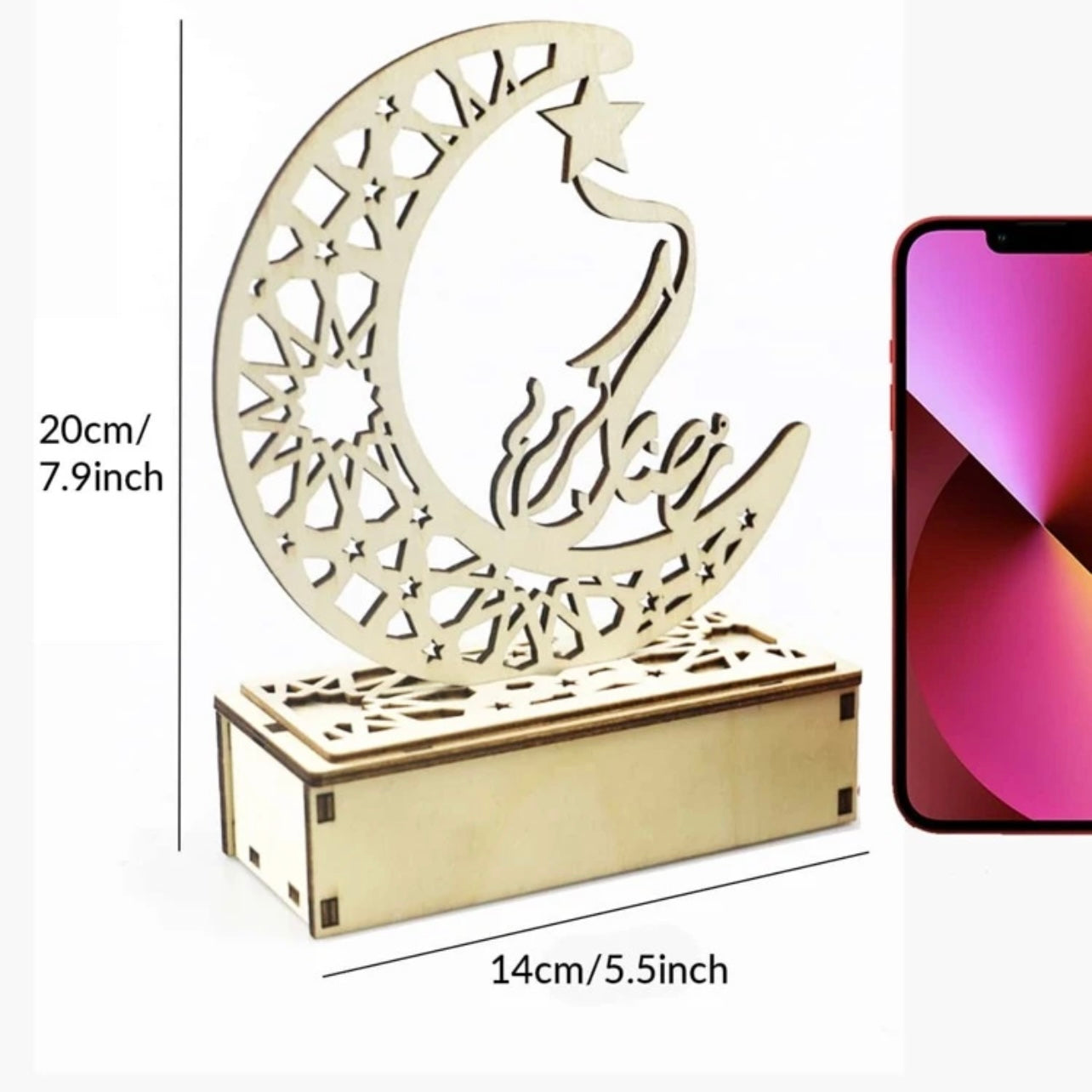 1pc Eid Moon Shaped Decorative Light #RT1568