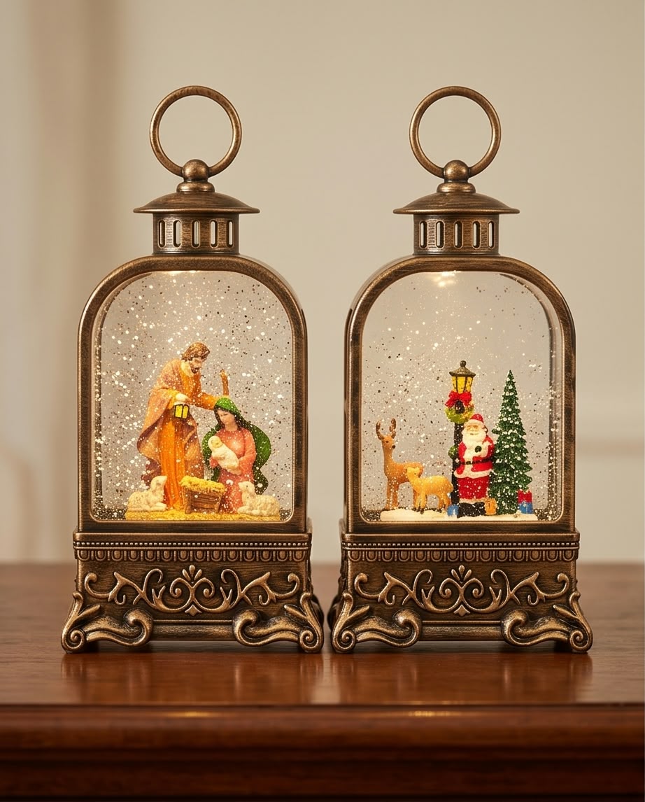 Christmas Snow Globe Lantern #CL4397