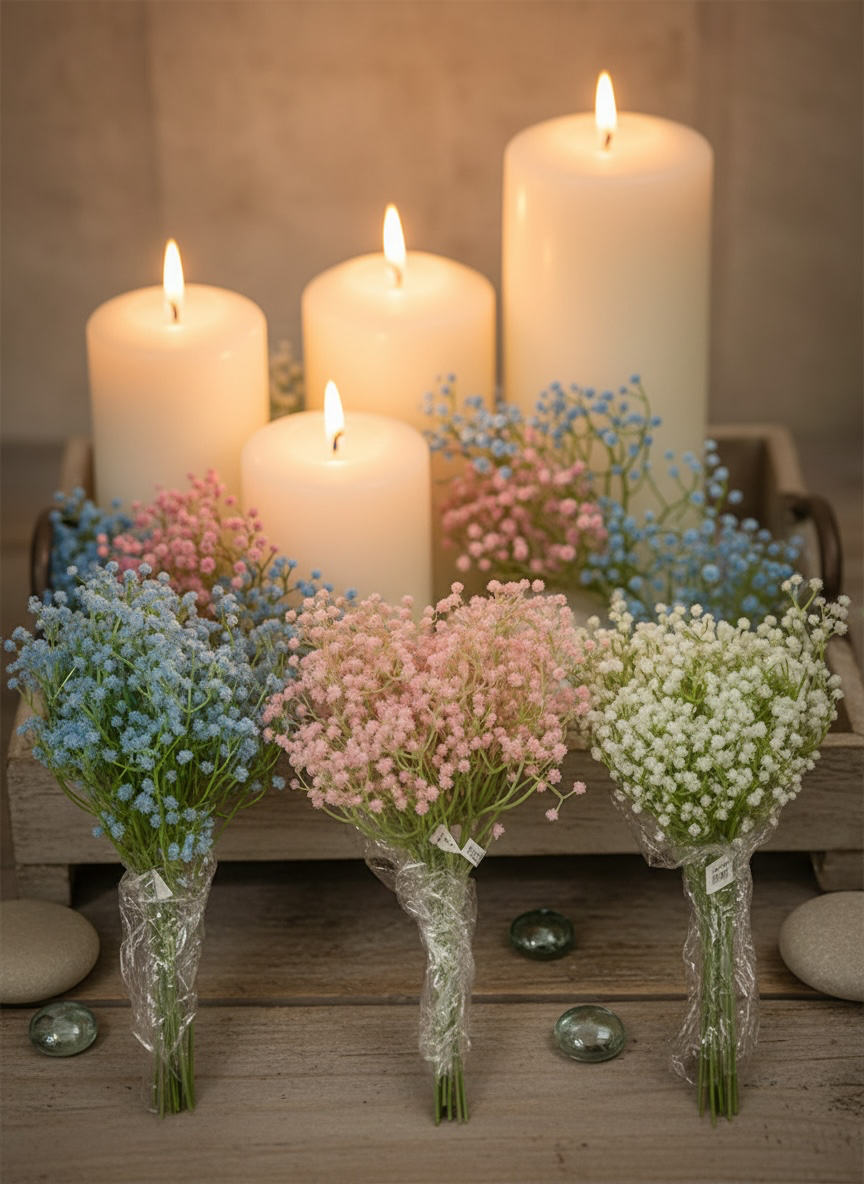 X10 Artificial Gypsophila Flower Branch – 62 cm #AF4011