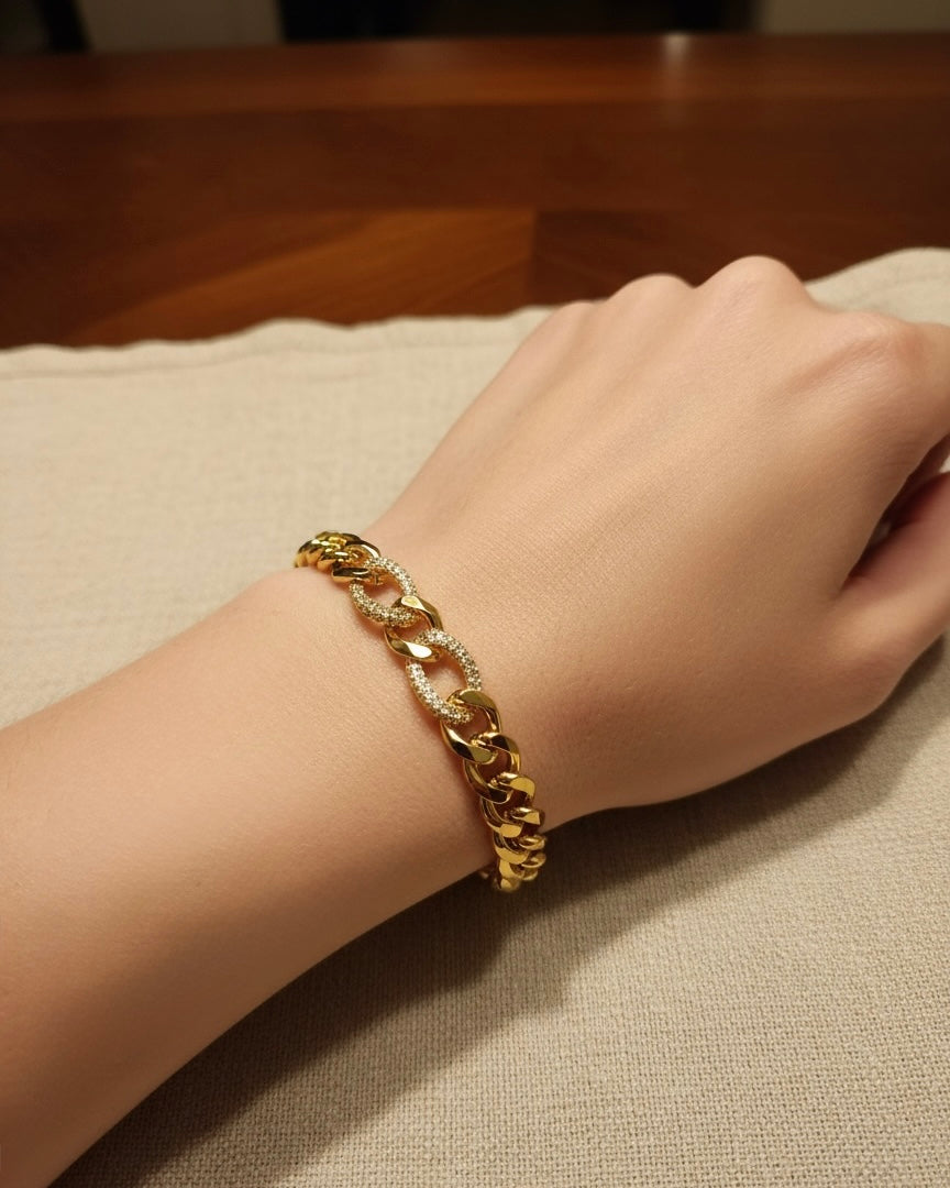18K Gold Plated Clover Bracelet #GB3865