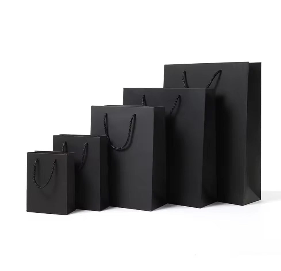 X12pcs Premium Carton Gift Bags with Rope Handles – Assorted Colors #CB4201