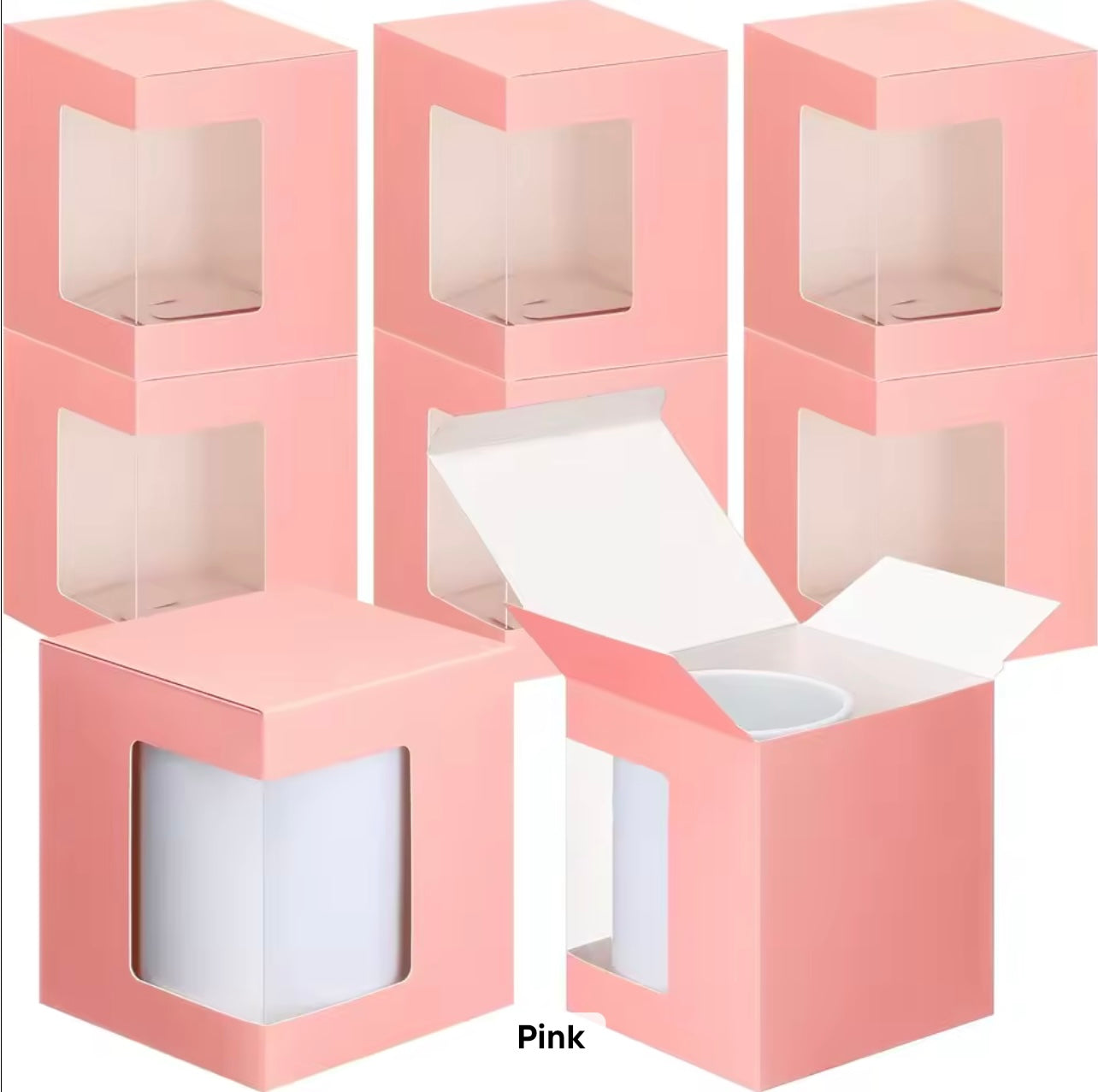 X12pcs - Mug Box With PVC window #CB2848